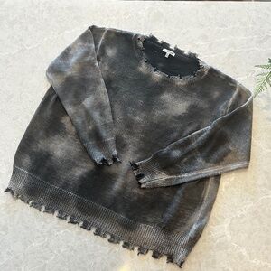 Tie Dye Distressed Sweater